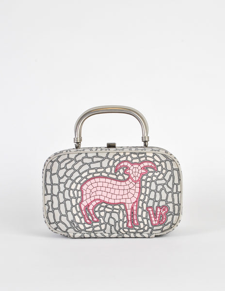 Mr. Dino Vintage Capricorn Astrological Horoscope Handbag