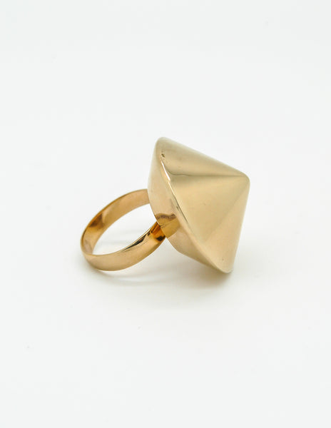 Napier Vintage Gold Conic Spike Ring
