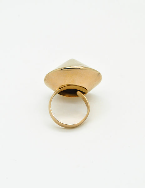 Napier Vintage Gold Conic Spike Ring