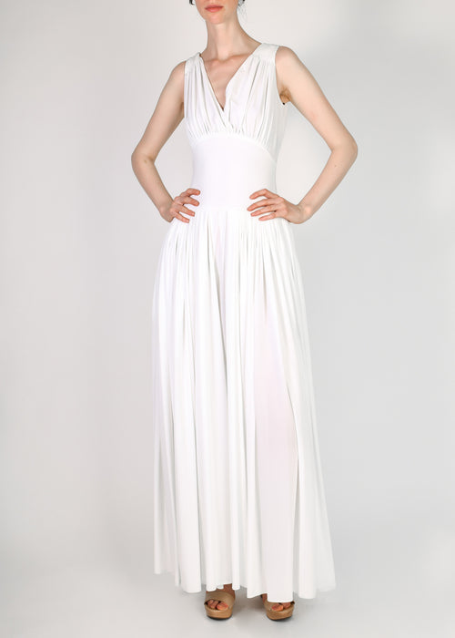 Norma kamali white jumpsuit hotsell