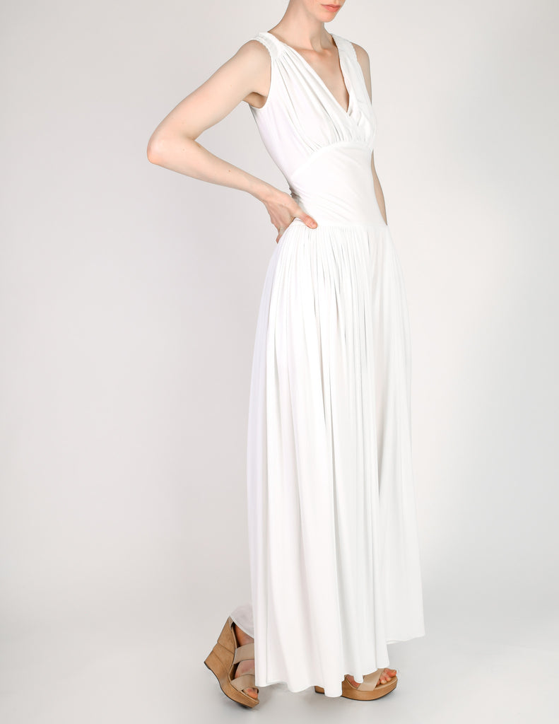 Norma Kamali Vintage White Palazzo Jumpsuit Amarcord Vintage Fashion
