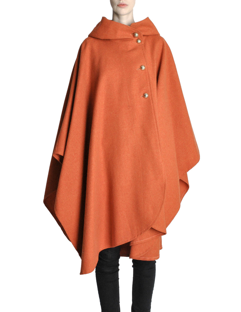ジャケット・アウター Vintage 60's Wool Hooded Poncho Cape Mariantonia Vintage 1960s Orange Wool Hooded Cape – Amarcord