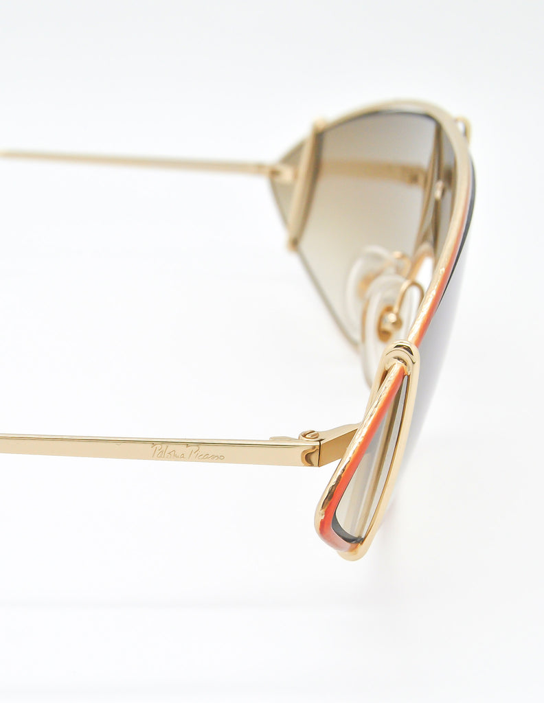Paloma Picasso Vintage Orange and Gold Space Sunglasses 3728