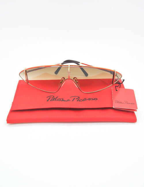 Paloma Picasso Vintage Orange and Gold Space Sunglasses 3728  display picture 3