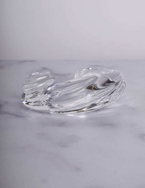 Patricia von Musulin Vintage Iconic Clear 'Rams Head' Hand Carved Lucite Cuff Bracelet
