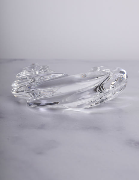 Patricia von Musulin Vintage Iconic Clear 'Rams Head' Hand Carved Lucite Cuff Bracelet