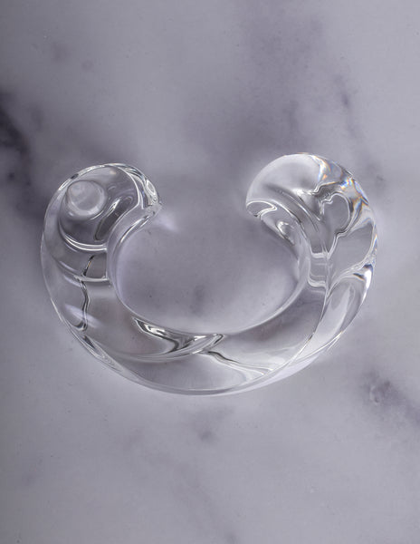 Patricia von Musulin Vintage Iconic Clear 'Rams Head' Hand Carved Lucite Cuff Bracelet