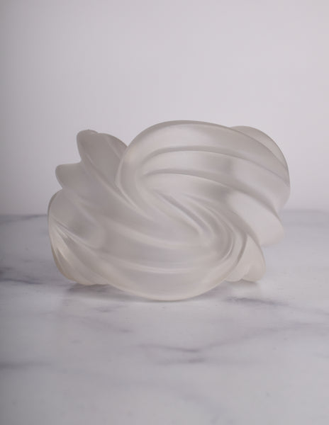 Patricia von Musulin Vintage Iconic Massive 'Rams Head' Frosted Lucite Cuff Bracelet