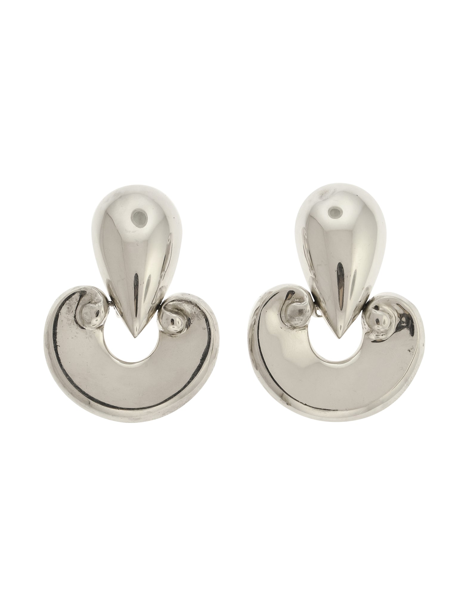 Patricia von Musulin Vintage Iconic 'Etruscan' Sterling Silver Door Knocker Earrings