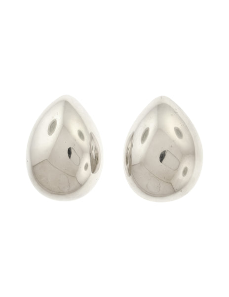 Patricia von Musulin Vintage Massive Oversized Sterling Silver Three Dimensional Teardrop Earrings