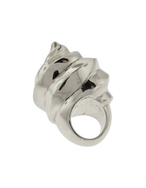 Patricia von Musulin Vintage Iconic Massive Oversized 'Fluted Spiral' 'Ice Cream Cone' Swirl Sterling Silver Ring