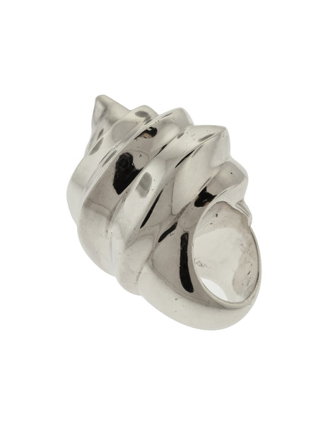 Patricia von Musulin Vintage Iconic Massive Oversized 'Fluted Spiral' 'Ice Cream Cone' Swirl Sterling Silver Ring