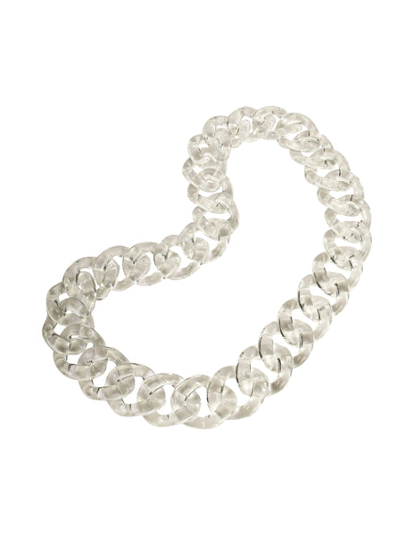Early PONO by Joan Goodman Clear Italian Resin Chunky Chain Necklace