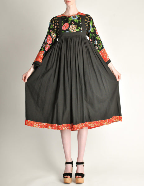 Pret-A-Porter Vintage Floral & Paisley Patchwork Dress