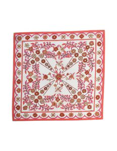 Pucci Vintage Pink White Mod Floral Small Cotton Scarf