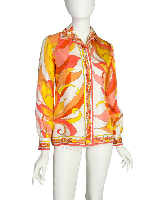 EMILIO PUCCI 長袖オレンジトップス EMILIO PUCCI 長袖オレンジトップス EMILIO PUCCI 長袖オレンジ