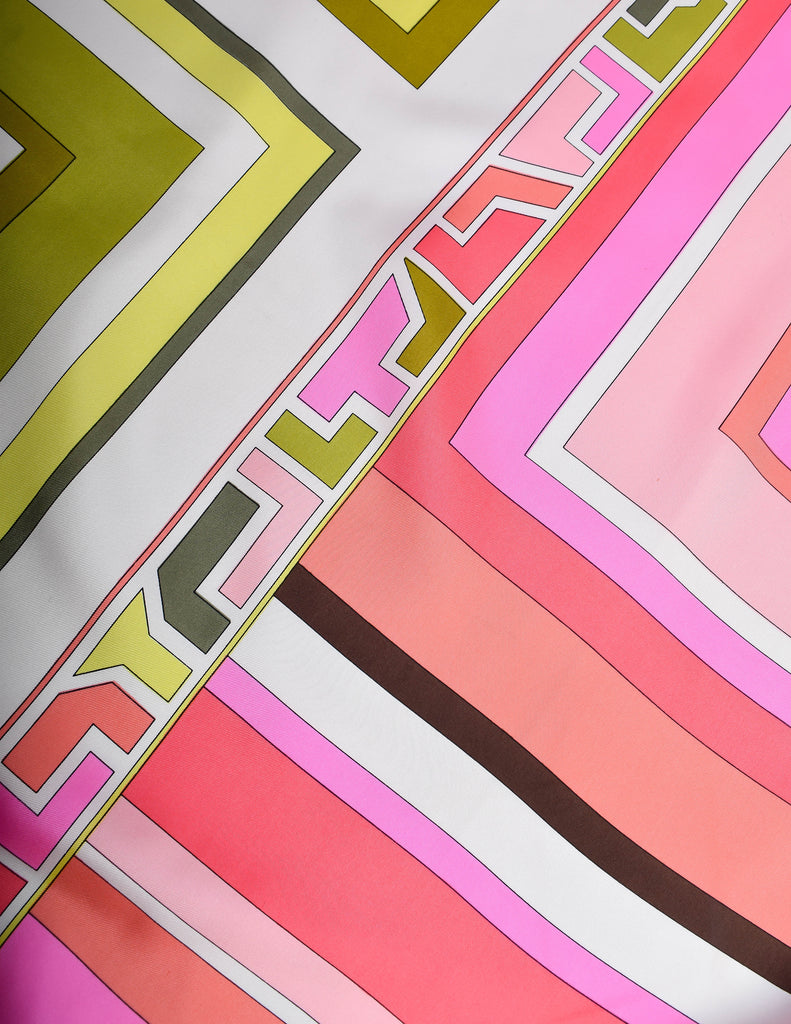 Emilio Pucci Colorblock Pattern Scarf