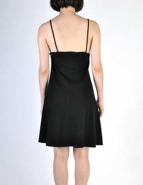 Rainbow of California Vintage Wool Colorblock Rainbow Bust Dress