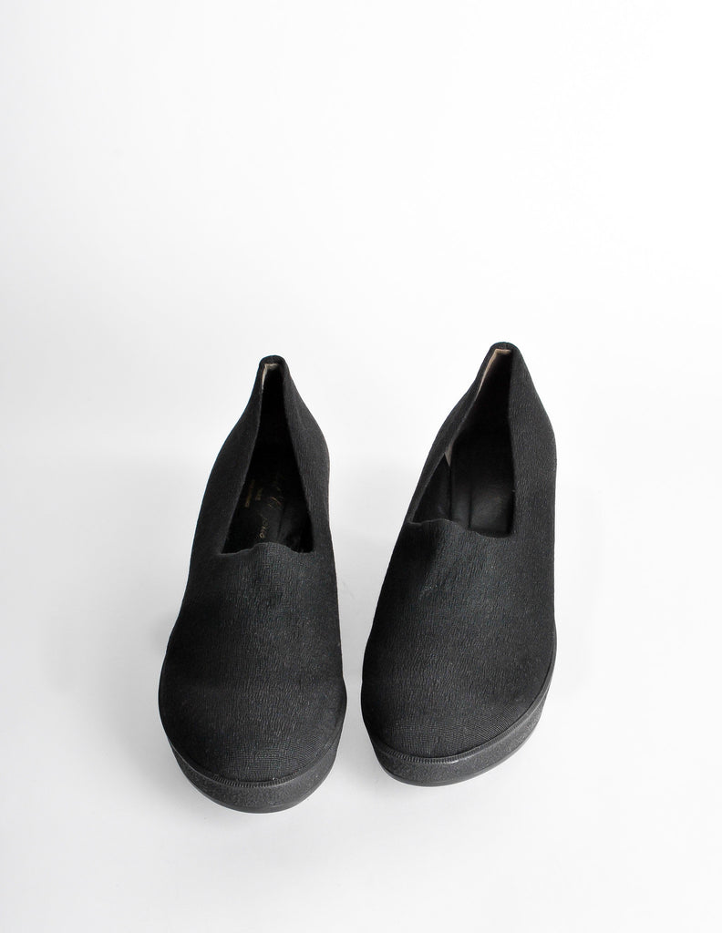 Robert Clergerie Vintage 'Vigny' Black Stretch Platform Shoes ...
