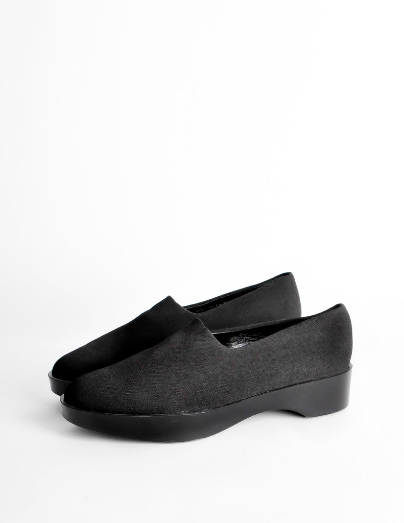 Robert Clergerie Vintage Black Stretch Platform Slip On Shoes ...