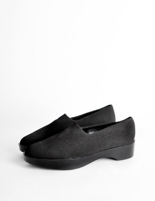 Robert Clergerie Vintage Black Stretch Platform Slip On Shoes Amarcord Vintage Fashion