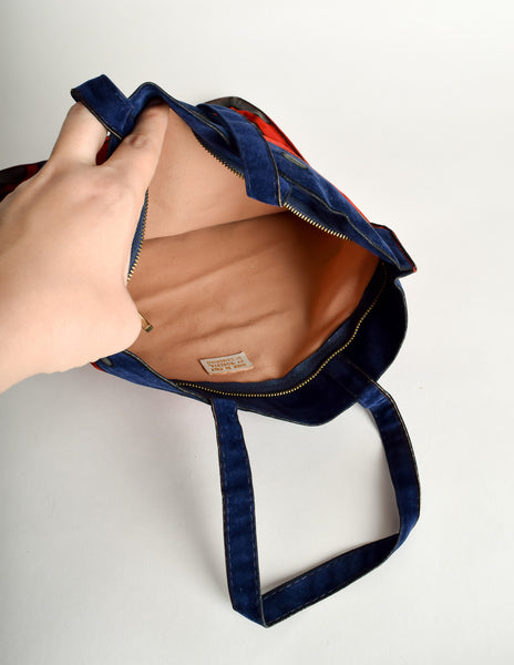Roberta di Camerino Vintage Velvet Trompe L'oeil Tote Bag