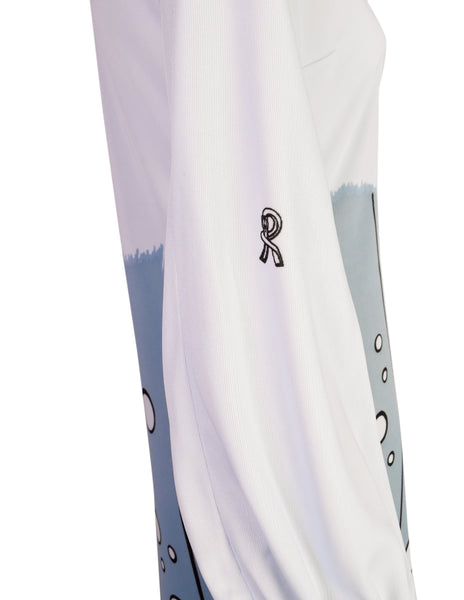 Roberta di Camerino Vintage 1976 Shades of Blue Bubble Dot Jersey Dress