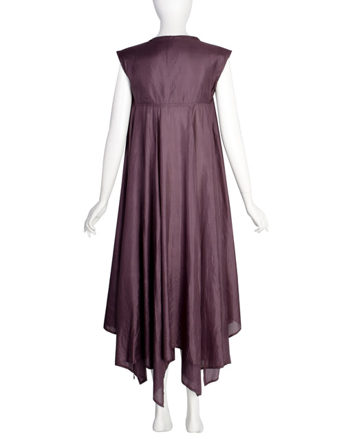 Romeo Gigli G Gigli Vintage 1990s Aubergine Silk Tent Dress Romeo Gigli G Gigli Vintage 1990s Aubergine Silk Tent Dress