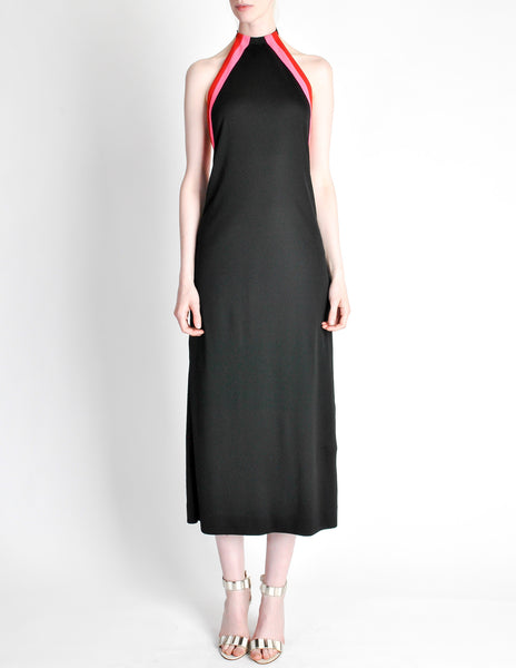 Rudi Gernreich Vintage Black Pink Red Halter Dress - Amarcord Vintage Fashion
 - 2