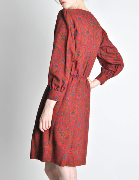 Saint Laurent Rive Gauche Vintage Floral Dress