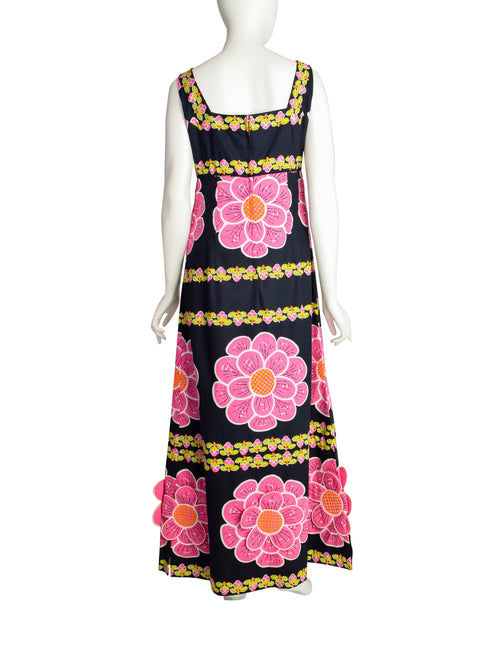 Saks Fifth Avenue Vintage Vivid Bright Pink 3D Flower Deep Blue Cotton – Amarcord Vintage Fashion Saks Fifth Avenue Vintage Vivid Bright Pink 3D Flower Deep Blue Cotton – Amarcord Vintage Fashion