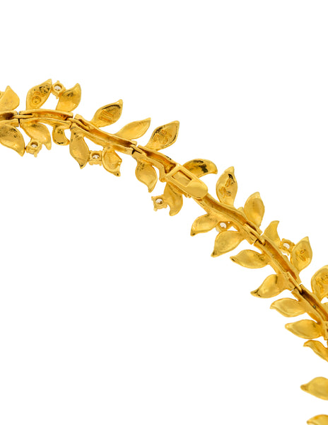 Salvador Dali Joies by Margot Townsend Vintage 2002 x 1949 'The Tree of Life' Gold Plated Branch Face Necklace