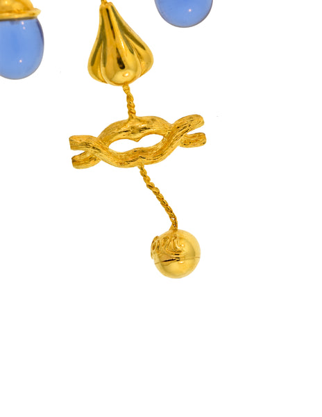Salvador Dali Joies by Margot Townsend Vintage 2002 x 1949 'The Tree of Life' Gold Plated Branch Face Necklace