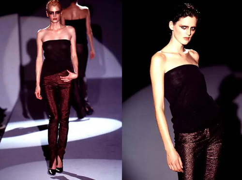 Gucci Vintage 1997 Tom Ford Era Copper Metallic Lurex Pants Gucci Vintage 1997 Tom Ford Era Copper Metallic Lurex Pants