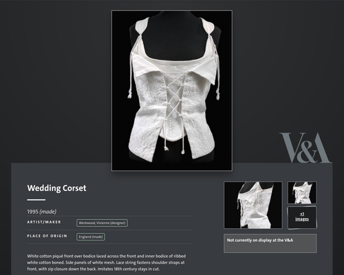 Vivienne Westwood Vintage SS 1996 Gold Label Exquisite White