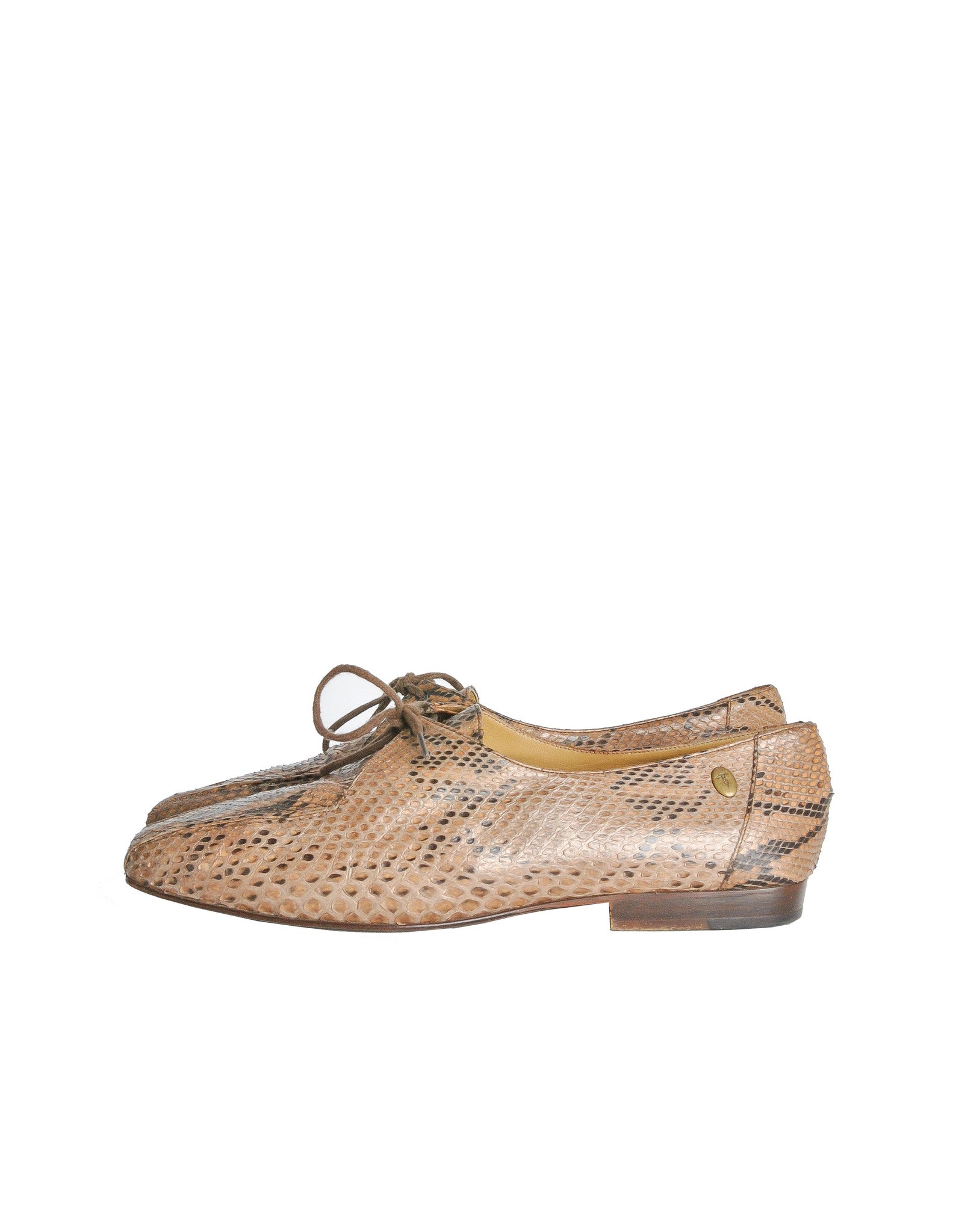 Trussardi Vintage Snakeskin Oxford Shoes