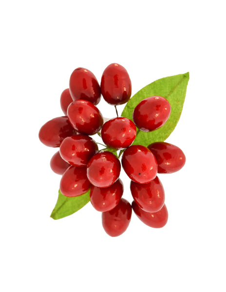 Sonia Rykiel Vintage Realistic Cranberries Fruit Brooch Pin