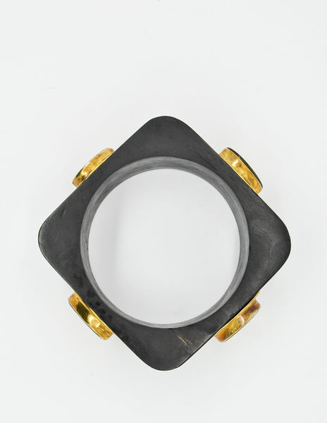 Vintage Tiger's Eye and Ebony Square Bracelet - Amarcord Vintage Fashion
 - 6