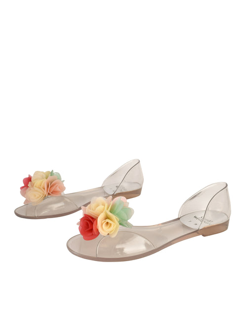 Peep toe jelly clearance flats