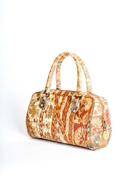 Vintage 1970s Supreme Floral Print Leather Handbag - Amarcord Vintage Fashion
 - 2