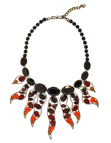 Daniel Swarovski Vintage Rare Crystal Fire Flame Necklace Bracelet and Earring Parure Set