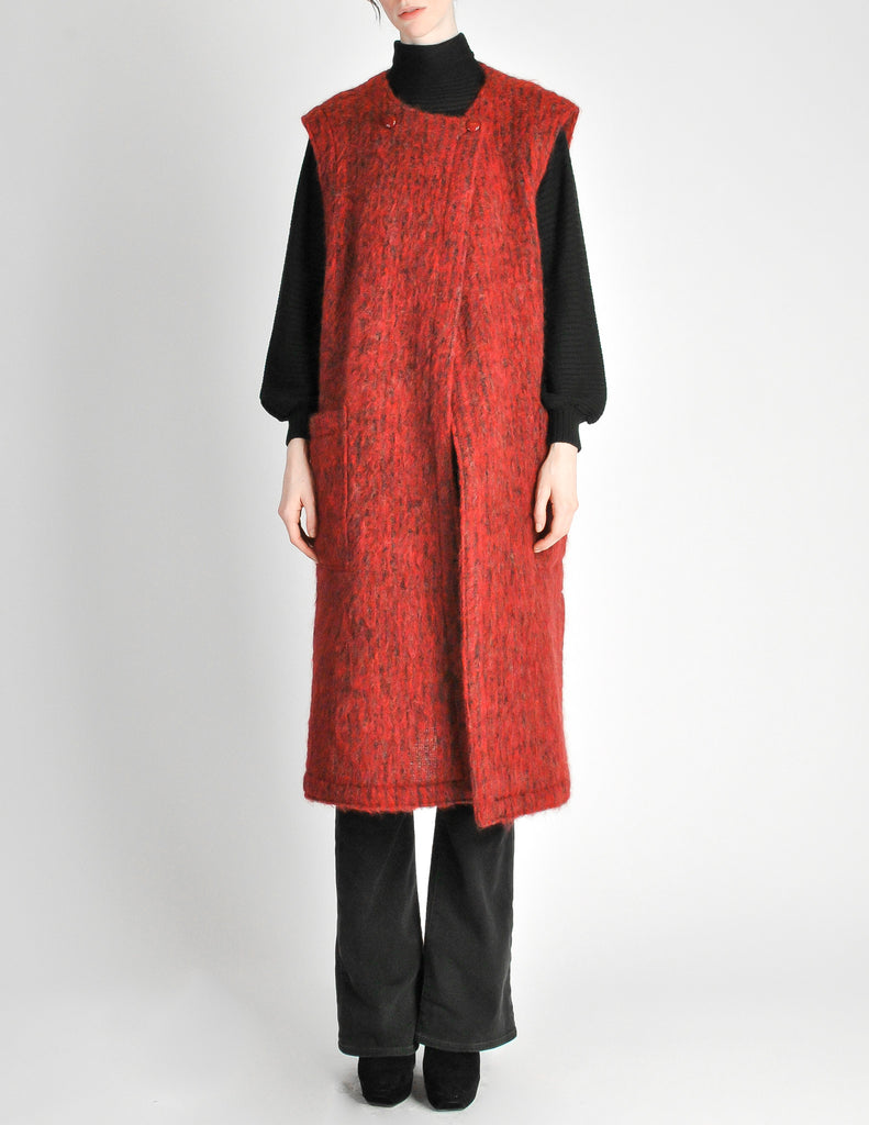 Ted Lapidus Vintage Burnt Red Mohair Maxi Vest – Amarcord Vintage Fashion