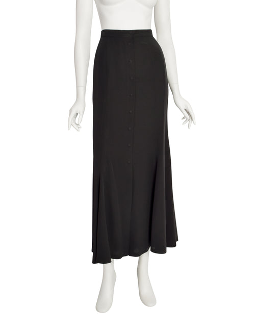 Thierry Mugler Vintage Black Crepe Hourglass Mermaid Flutter Skirt –  Amarcord Vintage Fashion