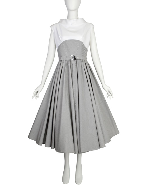 Thierry Mugler Vintage SS 1987 Black White Gingham Cotton Full Skirt D Amarcord Vintage Fashion Thierry Mugler Vintage SS 1987 Black White Gingham Cotton Full Skirt D Amarcord Vintage Fashion