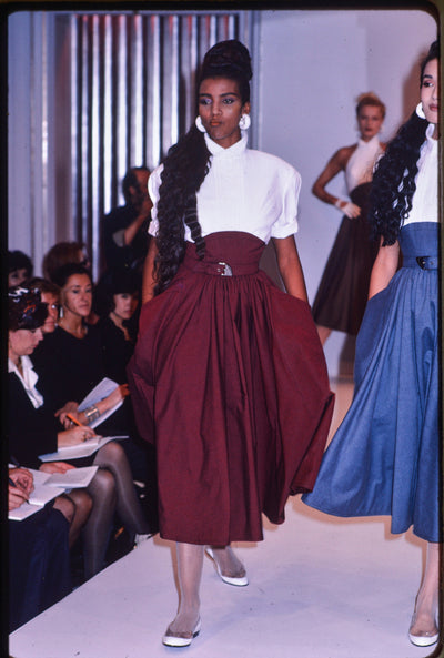 Thierry Mugler Vintage SS 1987 Black White Gingham Cotton Full Skirt Dress