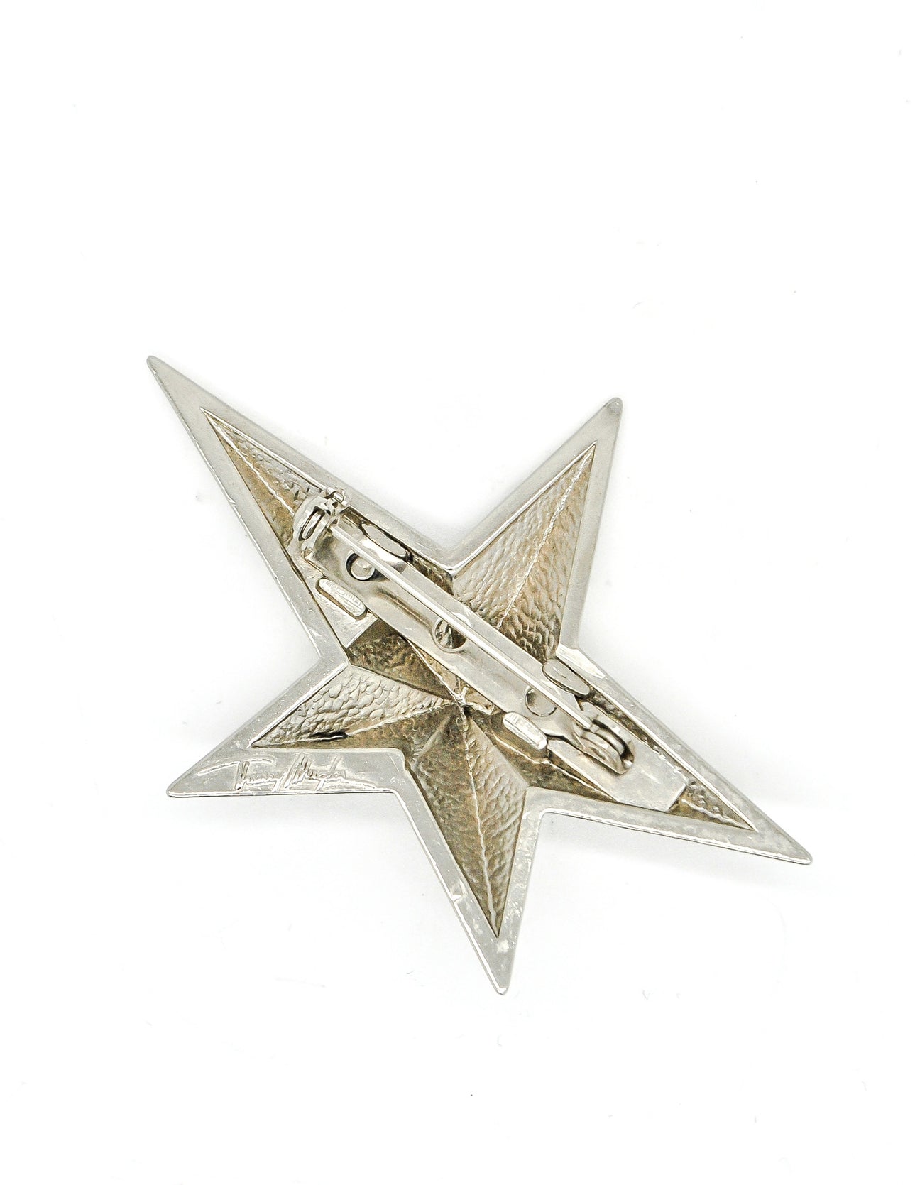 Thierry Mugler Vintage Silver Star Brooch