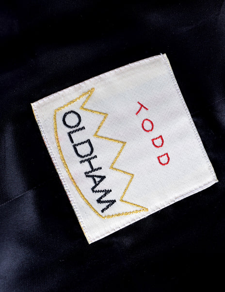 Todd Oldham Vintage 1992 Black Wool Gold Drawer Pull Hardware Blazer Jacket