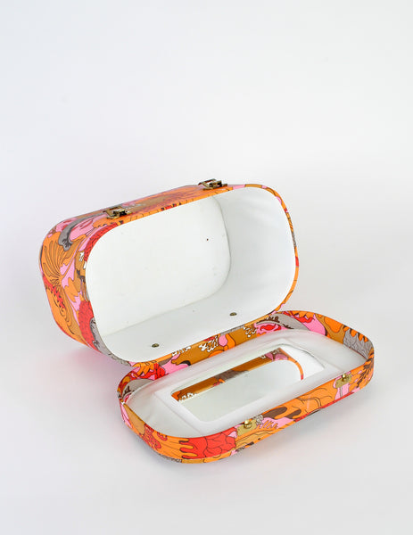 Patricia Gaile Vintage Tropical Floral Cosmetic Case