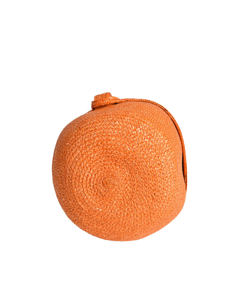 Mini Circle Bag Geometric Embossed Neon Orange | SHEIN