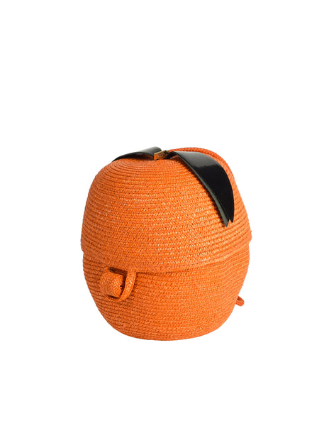 Ugo Correani Vintage Orange Fruit Shaped Basket Purse Bag